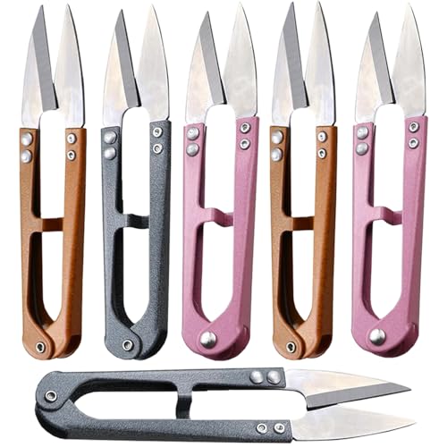 6 Stück Fadenschere,Mini Federschere,Trimmzange,Mini Gartenschere Edelstahl,Fadenschere Scharf aus Edelstahl,Trimm Schere,Nähschere,Garn Schere,stitch schere,Bonsai Schere von ZDQC