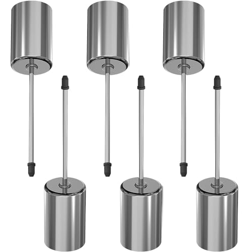 6 Stück Stabkerzenhalter Adventskranz Silber,Adventskranz Kerzenhalter Silber,Kerzenstecker für Stabkerzen,Kerzenhalter Adventskranz,Metall Kerzenständer,kerzenhalter mit Dorn (Silber) von ZDQC