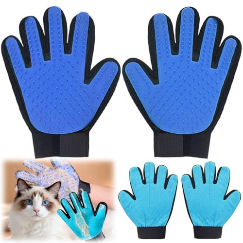 ZDQC 1 Paar Pet Hair Remover Glove,Double Sided Grooming Glove,Doppelseitige Haustier-Pflegehandschuhe,Statische Haarentfernungshandschuhe,Wiederverwendbare Fellpflegehandschuhe für Haustier ZDQC 1 Paar Pet Hair Remover Glove,Double Sided Grooming Glove,Doppelseitige Haustier-Pflegehandschuhe,Statische Haarentfernungshandschuhe,Wiederverwendbare Fellpflegehandschuhe für Haustier von ZDQC