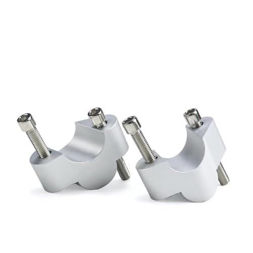 ZDSMYXGS Lenkerklemme Ersatz Motorrad Einstellbare Lenker Riser Mount Heber Für Ducati Multistrada V4S V4 Pikes Peak Rally Erhöhte Griffklemme Lifter Bar Riser(Silber) von ZDSMYXGS