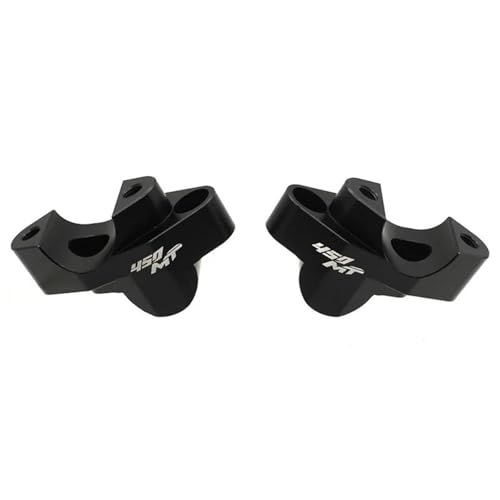 ZDSMYXGS Lenkerklemme Ersatz Motorrad Handle Bar Riser Clamp Extend Lenker Adapter Mount Für CFMOTO 450 MT 2024,2025 Erhöhen Extend Mount Lifter Bar Riser(SCHWARZ2) von ZDSMYXGS