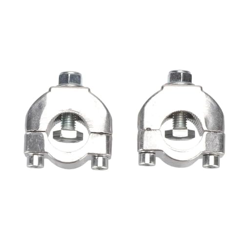 ZDSMYXGS Lenkerklemme Ersatz Motorrad Lenker Bar Risers Mount Halterung Für H&onda CRF 50 Pit Bike Verstellbare Lenkerklemme Riser Kit Lifter Bar Riser(Silber) von ZDSMYXGS
