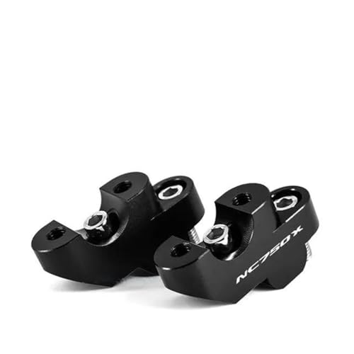ZDSMYXGS Lenkerklemme Ersatz Motorrad Lenker Riser Adapter Für H&onda NC 750 V S NC750X CB500X CB500F CB300F Erhöhung Block Move Back Adapter Lifter Bar Riser(SCHWARZ2) von ZDSMYXGS