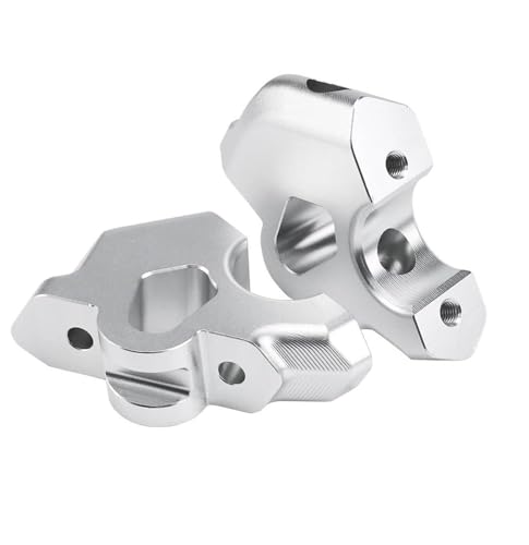 ZDSMYXGS Lenkerklemme Ersatz Motorrad Lenker Riser Clamp Extend Adapter Erhöhung Block Für B&MW R1300GS 2023-2025 Erhöhte Griffklemme Lifter Bar Riser(Silber) von ZDSMYXGS