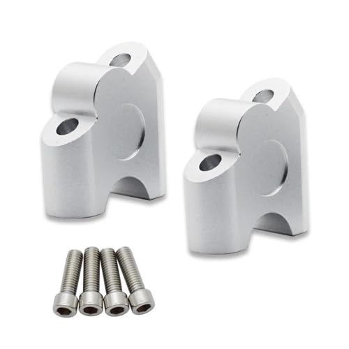 ZDSMYXGS Lenkerklemme Ersatz Motorrad Lenker Riser Drag Griff Bar Clamp Für B&MW R1200GS LC R1200GS Adventure ADV R1250GS S1000XR Extend Adapter Lifter Bar Riser(Silber) von ZDSMYXGS