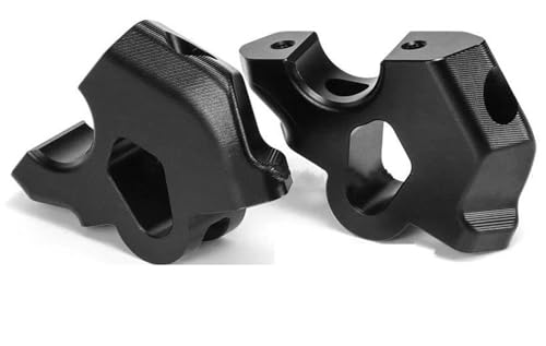 ZDSMYXGS Lenkerklemme Ersatz Motorrad Lenker Riser Extend Adapter Erhöhung Block Für B&MW R1300GS 2023 2024 2025 Einstellbare Hebebügel Lifter Bar Riser(SCHWARZ) von ZDSMYXGS