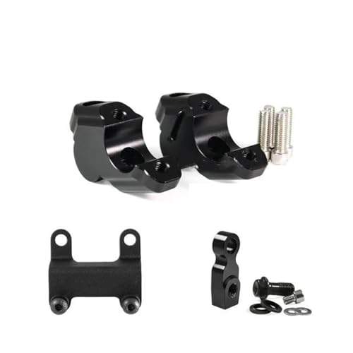 ZDSMYXGS Lenkerklemme Ersatz Motorrad Lenker Riser Für Y&amaha MT-07 2021-2025 Lift Riser Offset Teller Erweiterung Höhe Kit Erhöhen Halterung Lifter Bar Riser(SCHWARZ2) von ZDSMYXGS