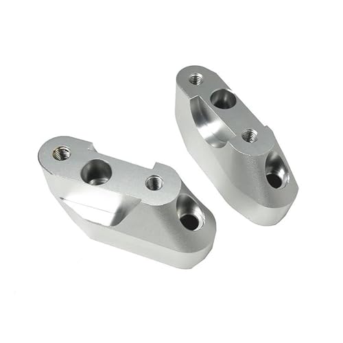 ZDSMYXGS Lenkerklemme Ersatz Motorrad Lenker Riser Lift Back Move Mount Für B&MW R1200RS R1250RS 2015-2023 Verstellbare Lenkerklemme Riser Kit Lifter Bar Riser(Silber) von ZDSMYXGS