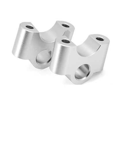 ZDSMYXGS Lenkerklemme Ersatz Motorrad Lenker Verstellbarer Riser Für B&MW R 1200 GS LC R1200GS Abenteuer ADV R1250GS S1000XR Verlängerung Halterung Lifter Bar Riser(Silber) von ZDSMYXGS