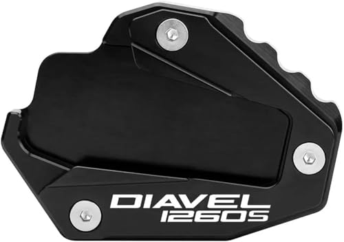 ZDSMYXGS Ständer Fuß Motorrad-Ständervergrößerungsplatte Für Ducati Diavel 1260 S (2019–2024) Erweiterungsplatte Für Die Fußstützenhalterung Verlängerungs Polster(SCHWARZ) von ZDSMYXGS