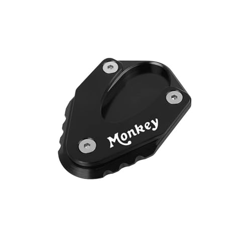 ZDSMYXGS Ständerfuß Motorrad-Ständerfuß-Seitenständer, Vergrößerte Verlängerungsplatte, Pad Für H&onda Monkey 125 MONKEY125 Z125 Z 125 2008–2023 Seitenständer(SCHWARZ,Groß) von ZDSMYXGS