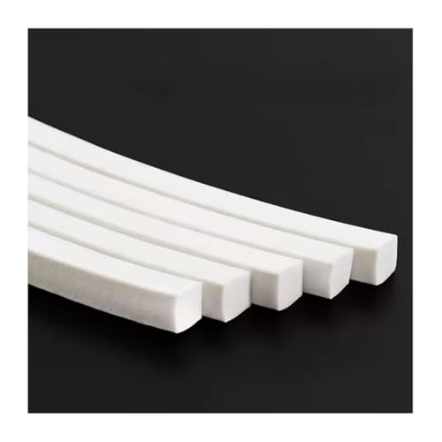 Dichtungsband aus Gummischaum, 1 Stück, 4 mm, 5, 6, 8, 10, 15 mm, Dichtungsstreifen aus Silikonschaumschwamm, weißes rechteckiges Schaumdichtungsband, Tür- und Fensterbeschläge(15x20mm 2meters) von ZDUD