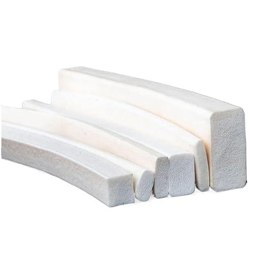 Dichtungsband aus Gummischaum, 1 m quadratischer Silikonschwammstreifen, 2 × 10 mm - 16 × 16 mm weiße Dichtungsleiste aus Silikonschaumgummi for Türen und Fenster(2x10mm) von ZDUD