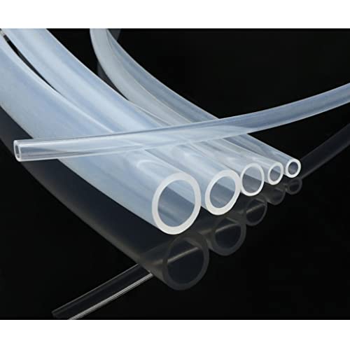 Gummischlauch, Kunststoffrohr, 1 Meter transparenter Silikonkautschukschlauch, Innendurchmesser 0,5 1 2 3 4 5 6 7 8 9 10 mm Außendurchmesser, flexibler, ungiftiger, durchsichtiger Silikonschlauch in L von ZDUD