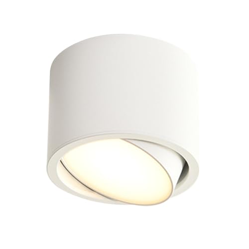 Recessed Downlight,Ceiling Spot Lights,Cylinder Ceiling Downlight LED Surface Mount Accent Down Lighting Fixture Aluminum Ceiling Spotlight Directional Ceiling Downlights(White3000k,10W) von ZDUD