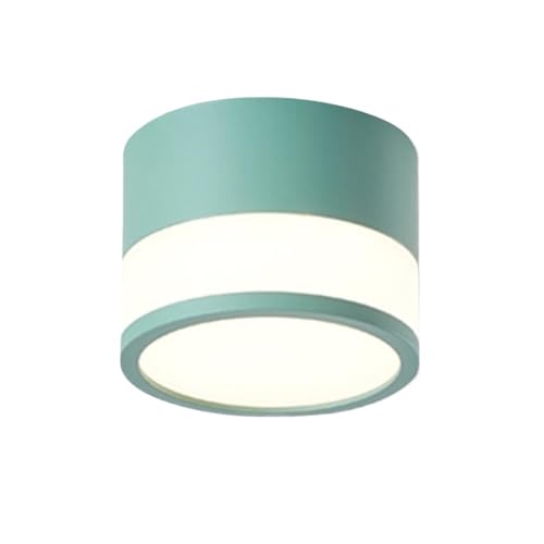 Recessed Downlight,Ceiling Spot Lights,LED Ceiling Downlight 2.95in Flush Mount Ceiling Light Cylinder Mini Close To Ceiling Lamp 7W 3 Color Mode Downlights For Living Room Hallway(Green,7W 3 Color) von ZDUD