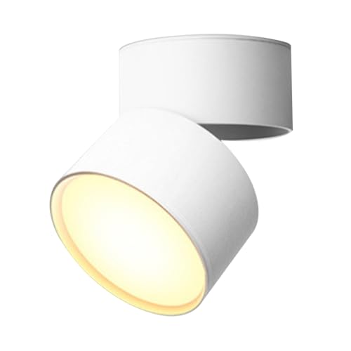 Recessed Downlight,Ceiling Spot Lights,LED Ceiling Downlight Adjustable Cylinder Surface Mounted Down Lighting Fixture 7W Ceiling Spotlight Accent Lamp Aluminum Downlights(White3000k) von ZDUD
