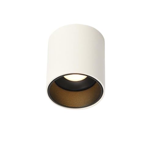Recessed Downlight,Ceiling Spot Lights,LED Ceiling Spotlight Cylinder Flush Mount Downlight 2.83in Directional Ceiling Spot Light Aluminum Housing Ceiling Spotlights(White+svart4000k,10W) von ZDUD