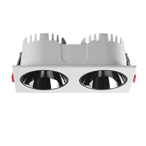 Recessed Downlight,Ceiling Spot Lights,LED Recessed Spot Lighting Ceiling Downlight Flush Mount Ceiling Down Lights 2 Way Directional Ceiling Downlights for Hallway Office Housing(White3000k,7W*2) von ZDUD