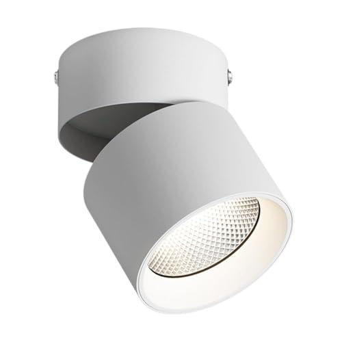 Recessed Downlight,Ceiling Spot Lights,Surface Mount Spotlight LED Ceiling Mount Spot Lamp 3 Color Mode Adjustable Downlight, Monopoint Spotlights Accent Lighting Fixtures(White,20W) von ZDUD