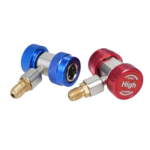Schlauchendverbinder, A/C R134A-Adaptersatz mit Einstich-Stil R134A-Dosenhahn AC R134A-Schnellkupplungs-Schlauchverbinder-Montagesatz mit Tankadapter-Ventilkernentferner von ZDUD