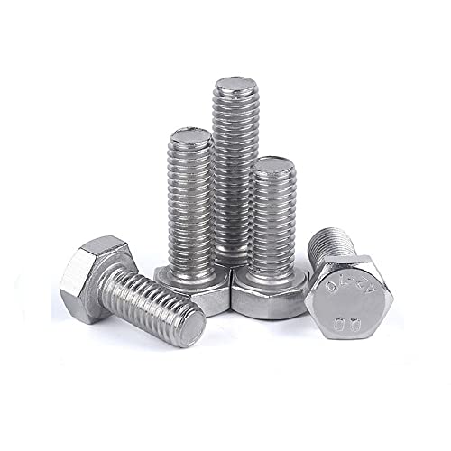 Sechskantschrauben for Möbel, Außensechskantschrauben aus Edelstahl 304, Außensechskantschrauben mit Vollgewindebefestigungen M6 M8(M6x50 10pcs) von ZDUD