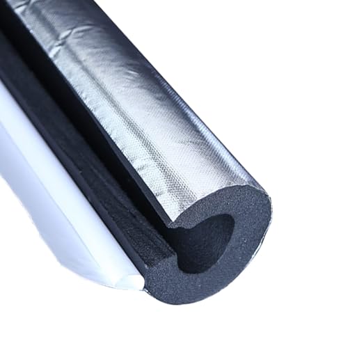 Selbstklebendes Schaumstoff-Isolierrohr, 22 ~ 160 mm Rohr-Isolierschaumschlauch, Dicke 20 , Länge 95 cm, selbstklebende Rohrabdeckungen aus Aluminiumfolie(34 mm) von ZDUD