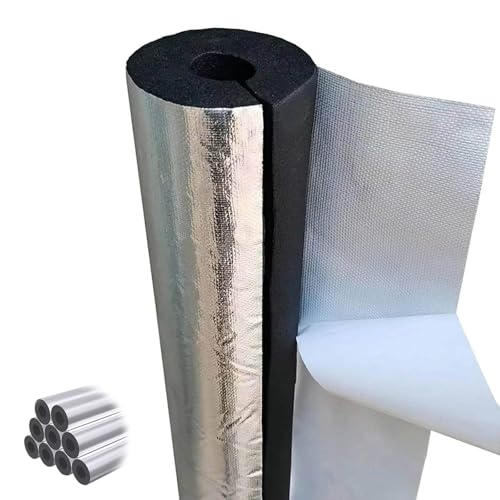 Selbstklebendes Schaumstoff-Isolierrohr, 30 mm dicker Schaumstoffschlauch, 22 ~ 160 Außenrohrisolierung, selbstdichtende Rohrummantelung aus Aluminiumfolie, 950 Länge(60mm) von ZDUD
