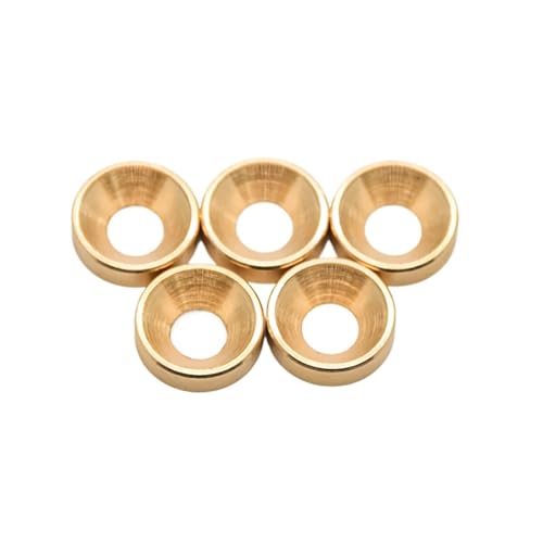 Senkkopfscheibe, Messing-Senkkopfscheibe/Messing-Fischaugenscheibe/Massive versenkte Senkkopfschraubenscheibe, Metall-Meson M3 M4 M5 M6(5pcs M5x14x3) von ZDUD