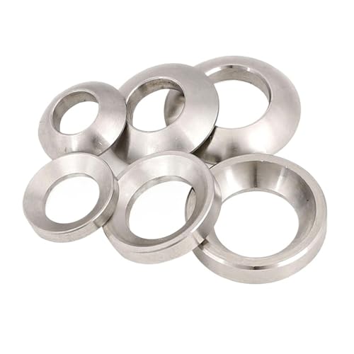 Senkscheibe, M6 M8 M10 M12 M16 M20 M24 Konische massive 304 Edelstahl Kugeldichtung Konkave konvexe Kegelscheibe(Spherical M8 10Pcs) von ZDUD