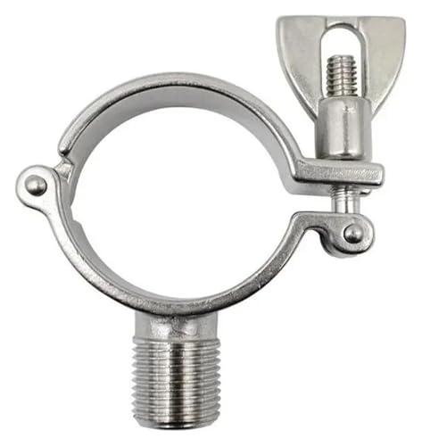 Verstellbare Rohrschlauchklemme, 1 Stück Rohrstützringaufhänger aus Edelstahl 304 – langlebige Rohr-Außendurchmesser-Klemmenhalterung for Sanitäranwendungen(19mm) von ZDUD