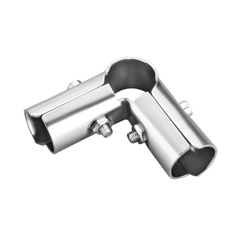 Verstellbare Rohrschlauchklemme, 4-teiliger Edelstahl-Rohrverbinder, Strukturrohr-Endschienenklemme, Metall-Eckbeschlag for Lean Tube Turnover Cart von ZDUD