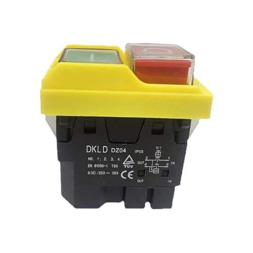 DZ04 4 pins Waterproof Electromagnetic Push Button Switches Start Stop Switch for Grinding Machine 250VAC 8(6) A ZDVHOMCB von ZDVHOMCB