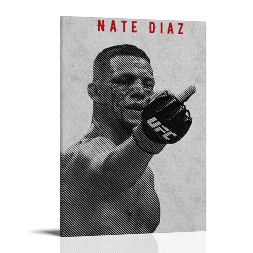 ZDXTYH Nate DiazModerne ästhetische Dekodrucke für Schlafzimmer, Wohnzimmer, Büro, mit hochwertiger, lichtbeständiger Leinwand, 30 x 45 cm, Nate Diaz von ZDXTYH