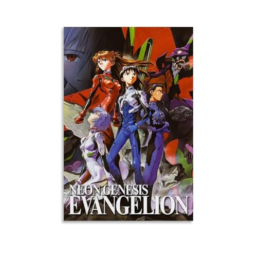 ZDXTYH Neon Genesis EvangelionModerne ästhetische Dekodrucke für Schlafzimmer, Wohnzimmer, Büro, mit hochwertiger, lichtbeständiger Leinwand, 40 x 60 cm, Neon Genesis Evangelion von ZDXTYH
