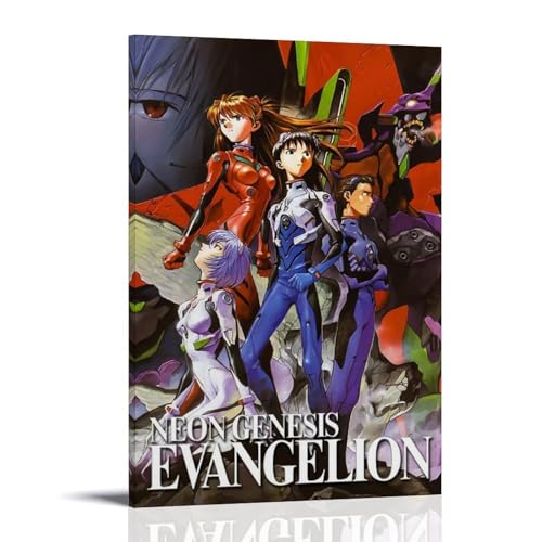 ZDXTYH Neon Genesis EvangelionModerne ästhetische Dekodrucke für Schlafzimmer, Wohnzimmer, Büro, mit hochwertiger, lichtbeständiger Leinwand, 50 x 75 cm, Neon Genesis Evangelion von ZDXTYH
