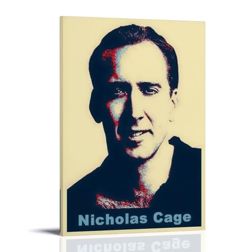 ZDXTYH Nicolas CageModerne, ästhetische Dekodrucke für Schlafzimmer, Wohnzimmer, Büro, mit hochwertiger, lichtbeständiger Leinwand, 30 x 45 cm, Nicolas Cage von ZDXTYH
