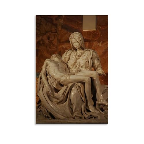 ZDXTYH PietaModern Ästhetischer Dekodruck für Schlafzimmer, Wohnzimmer, Büro, mit hochwertiger, lichtbeständiger Leinwand, 30 x 45 cm, Pieta von ZDXTYH