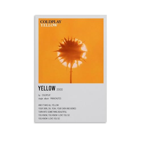 ZDXTYH Yellow-Coldplay Moderne ästhetische Dekodrucke für Schlafzimmer, Wohnzimmer, Büro, mit hochwertiger, lichtbeständiger Leinwand, 30 x 45 cm, Gelb ZDXTYH Yellow-Coldplay Moderne ästhetische Dekodrucke für Schlafzimmer, Wohnzimmer, Büro, mit hochwertiger, lichtbeständiger Leinwand, 30 x 45 cm, Gelb von ZDXTYH