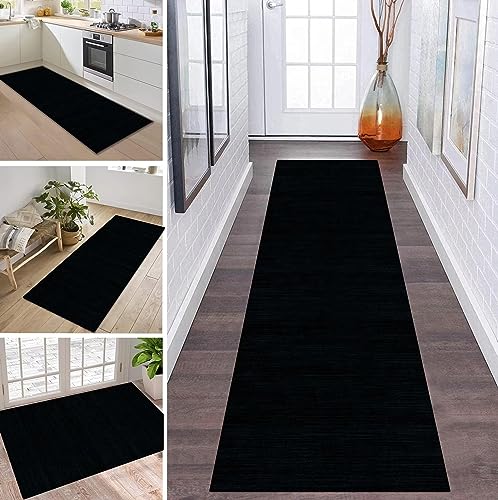 Läufer Teppich Lang Flur Küche rutschfest Waschbar Korridor Teppichmatten Schwarz Dunkelgrau 40X160CM Küchenteppich Küchenläufer Modern Teppichläufer Flur Schlafzimmer Wohnzimmer Meterware Eingang Läufer Teppich Lang Flur Küche rutschfest Waschbar Korridor Teppichmatten Schwarz Dunkelgrau 40X160CM Küchenteppich Küchenläufer Modern Teppichläufer Flur Schlafzimmer Wohnzimmer Meterware Eingang von ZDYHMrj