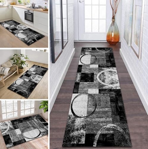 Teppich Läufer Flur Küche rutschfest waschbar Flurläufer Lang 120X400CM Kücheläufer Grau Schwarz Teppichmatte Meterware Bettvorleger für Flur Esszimmer Schlafzimmer Wohnzimmer Schmutzfangteppich Teppich Läufer Flur Küche rutschfest waschbar Flurläufer Lang 120X400CM Kücheläufer Grau Schwarz Teppichmatte Meterware Bettvorleger für Flur Esszimmer Schlafzimmer Wohnzimmer Schmutzfangteppich von ZDYHMrj