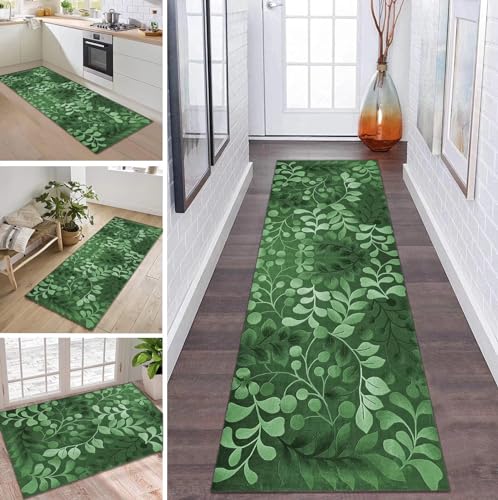 Teppich Läufer Flur Küche rutschfest waschbar Teppichläufer Lang 100X240CM Hellgrün Blumen Modern Design Meterware Korridor Tepiche Esszimmer Schlafzimmer Wohnzimmer Schmutzfangmatte Küchenteppich Teppich Läufer Flur Küche rutschfest waschbar Teppichläufer Lang 100X240CM Hellgrün Blumen Modern Design Meterware Korridor Tepiche Esszimmer Schlafzimmer Wohnzimmer Schmutzfangmatte Küchenteppich von ZDYHMrj