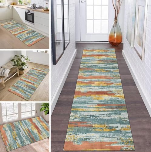 Teppich Läufer Flur Küche rutschfest waschbar Teppichläufer Lang 120X150CM Grün Orange Gold Polyester Küchenläufer Teppich Meterware Korridor Tepiche Esszimmer Eingang Wohnzimmer Schmutzfangmatte Teppich Läufer Flur Küche rutschfest waschbar Teppichläufer Lang 120X150CM Grün Orange Gold Polyester Küchenläufer Teppich Meterware Korridor Tepiche Esszimmer Eingang Wohnzimmer Schmutzfangmatte von ZDYHMrj