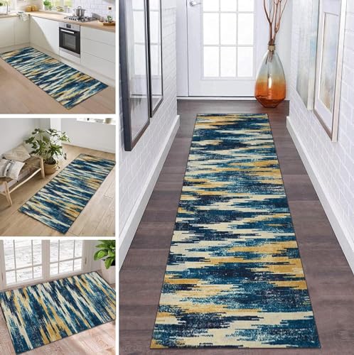 Teppich Läufer Flur Küche rutschfest waschbar Teppichläufer Lang Blau Braun Gelb 120X240CM Modern Design Meterware Korridor Tepiche Esszimmer Schlafzimmer Wohnzimmer Schmutzfangmatte Küchenteppich Teppich Läufer Flur Küche rutschfest waschbar Teppichläufer Lang Blau Braun Gelb 120X240CM Modern Design Meterware Korridor Tepiche Esszimmer Schlafzimmer Wohnzimmer Schmutzfangmatte Küchenteppich von ZDYHMrj