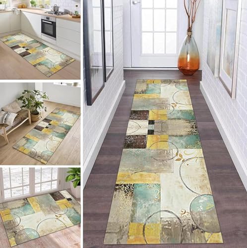 Teppich Läufer Flur Küche rutschfest waschbar Teppichläufer Lang Vintage Geometrie 90X140CM Modern Design Meterware Korridor Tepiche Esszimmer Schlafzimmer Wohnzimmer Schmutzfangmatte Küchenteppich Teppich Läufer Flur Küche rutschfest waschbar Teppichläufer Lang Vintage Geometrie 90X140CM Modern Design Meterware Korridor Tepiche Esszimmer Schlafzimmer Wohnzimmer Schmutzfangmatte Küchenteppich von ZDYHMrj