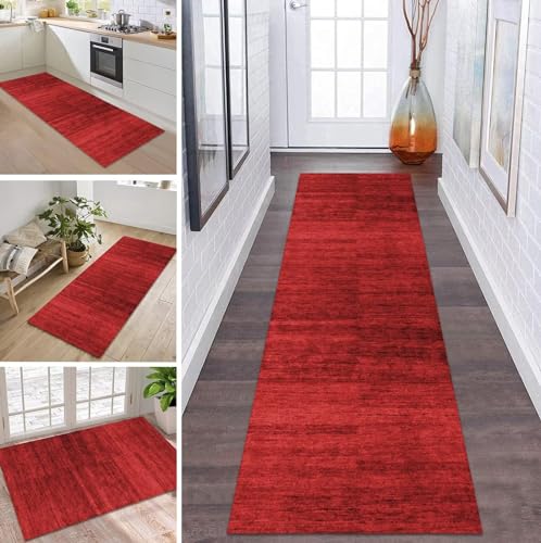 Teppich Läufer Lang Flur Küche rutschfest Waschbar Küchenläufer 120X200CM Rot und Schwarz Teppichmatten Polyester Korridor Teppichläufer Flur Wohnzimmer Schlafzimmer Schmutzfangmatte Küchenteppich Teppich Läufer Lang Flur Küche rutschfest Waschbar Küchenläufer 120X200CM Rot und Schwarz Teppichmatten Polyester Korridor Teppichläufer Flur Wohnzimmer Schlafzimmer Schmutzfangmatte Küchenteppich von ZDYHMrj