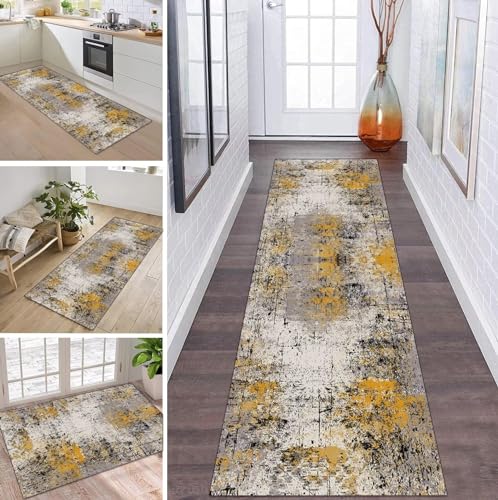 Teppich Läufer Lang Flur Küche rutschfest Waschbar Küchenläufer 80X100CM Schwarz Grau Gelb Teppichmatten Polyester Korridor Teppichläufer Flur Wohnzimmer Schlafzimmer Schmutzfangmatte Küchenteppich Teppich Läufer Lang Flur Küche rutschfest Waschbar Küchenläufer 80X100CM Schwarz Grau Gelb Teppichmatten Polyester Korridor Teppichläufer Flur Wohnzimmer Schlafzimmer Schmutzfangmatte Küchenteppich von ZDYHMrj