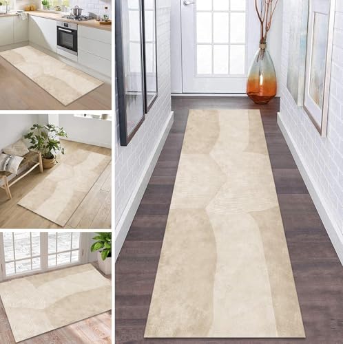 Teppich Läufer Lang Küche Flur Teppichläufer Rutschfest Waschbar Küchenläufer Teppichmatten Beige Braun Flurmatten 60X200CM Schmutzfangmatte Meterware Schlafzimmer Wohnzimmer Esszimmer Küchenteppich Teppich Läufer Lang Küche Flur Teppichläufer Rutschfest Waschbar Küchenläufer Teppichmatten Beige Braun Flurmatten 60X200CM Schmutzfangmatte Meterware Schlafzimmer Wohnzimmer Esszimmer Küchenteppich von ZDYHMrj
