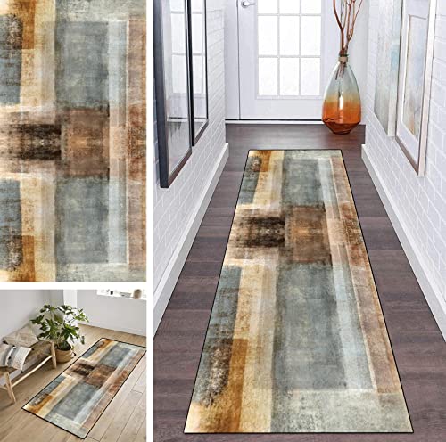ZDYHMrj Küchenläufer Braun Grau Teppich Läufer Flur Küche Schlafzimmer Teppichläufer rutschfest Wohnzimmer Waschbar Meterware KüchenTeppich Korridor Teppich Modern Polyester, Anpassbare Größe ZDYHMrj Küchenläufer Braun Grau Teppich Läufer Flur Küche Schlafzimmer Teppichläufer rutschfest Wohnzimmer Waschbar Meterware KüchenTeppich Korridor Teppich Modern Polyester, Anpassbare Größe von ZDYHMrj