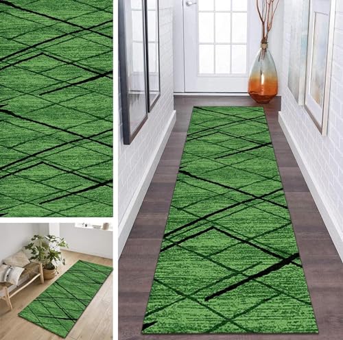 ZDYHMrj Läufer Teppich Flur Grün Schwarz 70x180cm rutschfest Korridor Teppichläufer Waschbar Modern Küche Schlafzimmer Wohnzimmer Läufer Teppich Breite 40cm/ 50cm/ 60cm/ 70cm/ 80cm/ 90cm/ 100cm ZDYHMrj Läufer Teppich Flur Grün Schwarz 70x180cm rutschfest Korridor Teppichläufer Waschbar Modern Küche Schlafzimmer Wohnzimmer Läufer Teppich Breite 40cm/ 50cm/ 60cm/ 70cm/ 80cm/ 90cm/ 100cm von ZDYHMrj